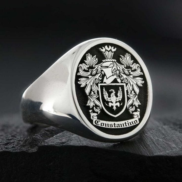 Bespoke Sterling Silver Coat of Arms Ring