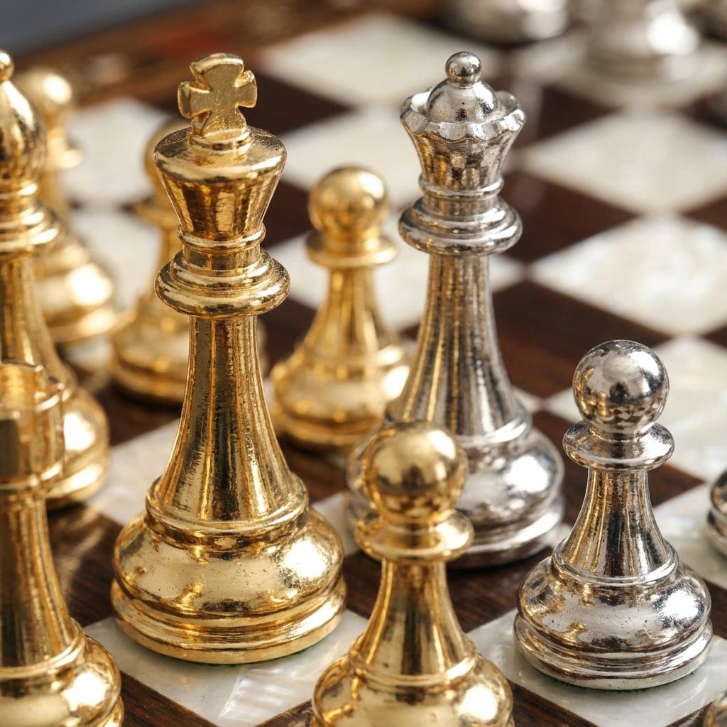 Handmade Chess Set with Drawer Storage