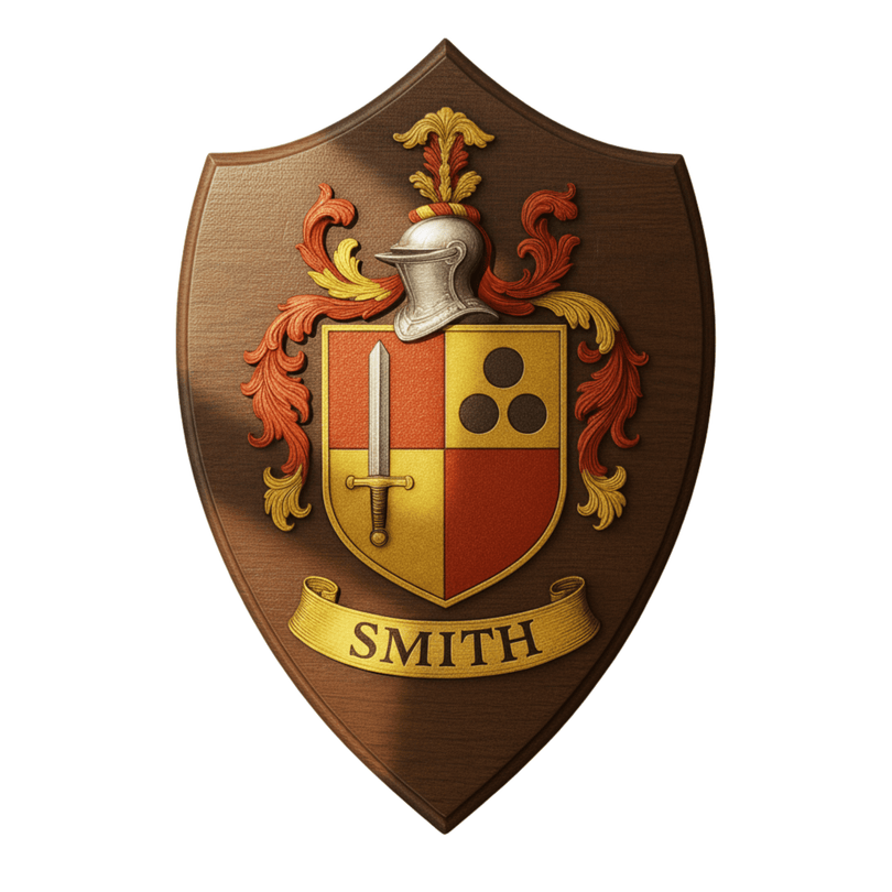 Family Crest Wood Plaque