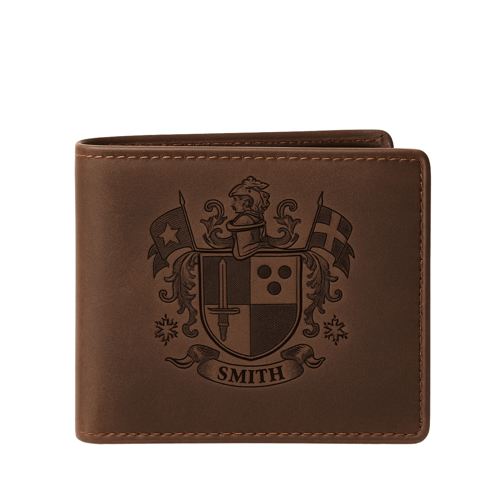 Leather Coat Of Arms Wallet