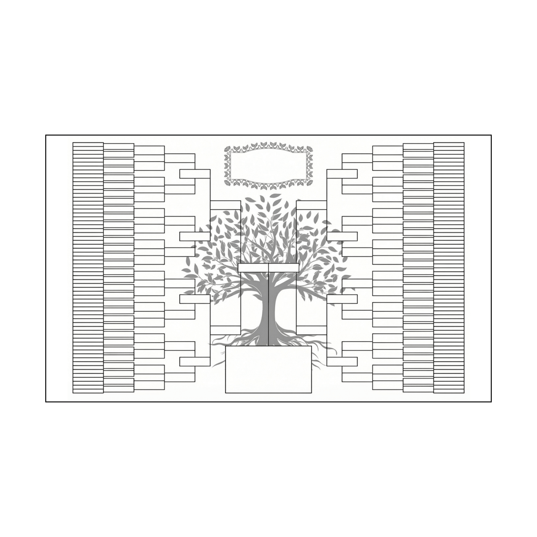 Family Tree Print Chart: 6-Generation